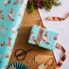 3m Aqua Merry Friends Wrapping Paper
