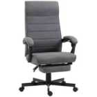 Vinsetto High-back Home Office Chair With Adjustable Height and Footrest - Grey