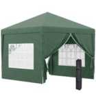 Outsunny New Garden Heavy Duty Pop Up Gazebo Marquee Party Tent Wedding Canopy, Green