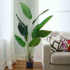Living and Home 160 cm Tall Artificial Banana Leaf Tree Faux Large Plants in Pot