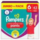 Pampers Premium Protection Nappy Pants Size 6, 42 Nappies, Jumbo+ Pack 42 per pack