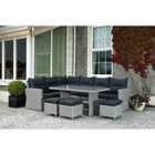 East Chianne Pvc Wicker 8 - Person Seating Group With Cushions