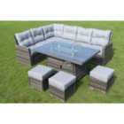 East Anderson Casual Sofa Dining Set Firepit