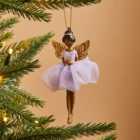 Lilac and Gold Fairy Hanging Decoration