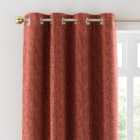 Lincoln Terracotta Thermal Eyelet Curtain
