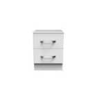 Ready Assembled Coventry 2 Drawer Bed Cabinet White
