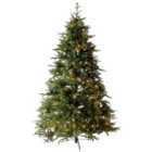 Charles Bentley Luxury 8ft Pre-Lit Faux Nordic Spruce Hinged Christmas Tree