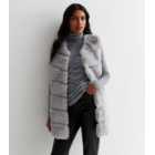 Gini London Grey Pelted Faux Fur Gilet