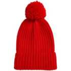 M&S Unisex Kids Winter Hat, 8 Months-10 Years, Red