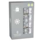 Silver Christmas Crackers 8 per pack