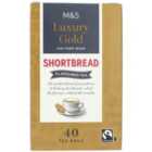 M&S Luxury Gold Shortbread Biscuit Teabags 40 per pack