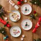 Set of 4 Merry Friends Side Plates