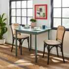 Remi 2 Seater Square Dining Table, Forest Green