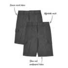 M&S Boys Regular Leg Cargo School Shorts, 7-8 Years, Grey 2 per pack