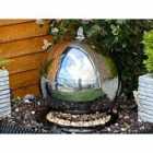 Tranquility S/Steel Sphere Solar Powered Water Feature