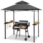 Costway 245 x 150 cm Outdoor Grill Gazebo Patio Barbecue Shelter
