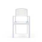 Living and Home Set of 2 Outdoor Patio Seating Garden Dining Armchairs, White