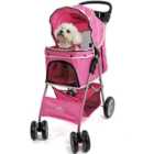 Pink Folding Pushchair Pet Stroller