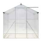 Living and Home Clear Aluminium 6.2 x 8.3ft Hobby Greenhouse