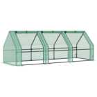 Outsunny Green PVC 3 x 8.9ft Polytunnel Greenhouse
