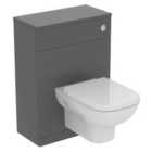 Ideal Standard I.life A 60Cm Matt Quartz Grey Wc Unit, Wall Hung Toilet, Soft Close Seat And Matt Quartz Grey Worktop