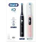 Oral-B iO Series 6 Black Lava and Pink Rechargeable Toothbrush 2 Pack