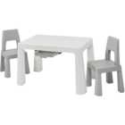 Liberty House Toys Grey and White Kids Height Adjustable Table and Chairs