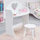 Liberty House Toys Kids White Dressing Table with Stool