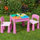 Liberty House Toys Pink Kids 5-in-1 Activity Table and Chairs