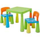 Liberty House Toys Kids Square Plastic Table and Chairs Set