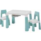 Liberty House Toys Blue and White Kids Height Adjustable Table and Chairs