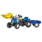 Robbie Toys New Holland Blue Tractor with Front Loader and Trailer