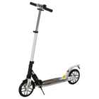 HOMCOM Kick Scooter with Adjustable Handlebars and Shock Absoprtion White and Black