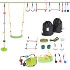 Outsunny Kids Climbing Rope Set Multiple Playing Method