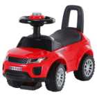 HOMCOM Kids Red Foot-To-Floor Sliding Car with Interactive Features