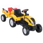 HOMCOM Kids Tractor Design Ride-on Construction Car