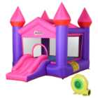 Outsunny Kids Pink Bouncy Castle and Inflator