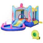 Outsunny Kids Slide Bouncy Castle