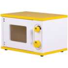 Tidlo Yellow Wooden Toy Microwave