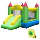HOMCOM Nylon Bouncy Castle with Safety Enclosure Net
