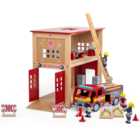 Tidlo Wooden Fire Station Toy Bundle