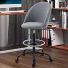 Portland Grey Swivel Foot Ring Office Chair