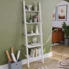 Vida Designs York 5 Shelf White Ladder Bookcase