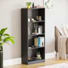 Vida Designs Cambridge 4 Shelf Black Large Bookcase