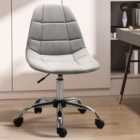 Portland Grey Velvet Swivel Armless Office Chair