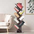 Living and Home Multi Tiered Natural Bookshelf 40 x 21.6 x 132cm