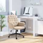 Portland Beige Tufted Desk Chair