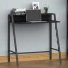 Portland 2-Tier Metal Frame Desk Black
