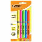 Bic Highlighter Grip Assorted Fluorescent Highlighters 5 pack