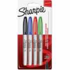 Sharpie Fine Point Permanent Markers Assorted Colours 4 Pack